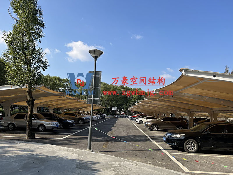 寧波大學(xué)北大門停車場膜結(jié)構(gòu)車棚改造提升工程